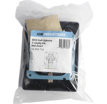 ION Industries Dubbel stopcontact voor opbouwmontage in zwart in verpakking