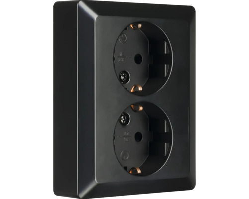 Dubbel stopcontact voor wandmontage