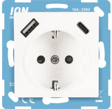 Stopcontact met USB A- en USB C-aansluiting