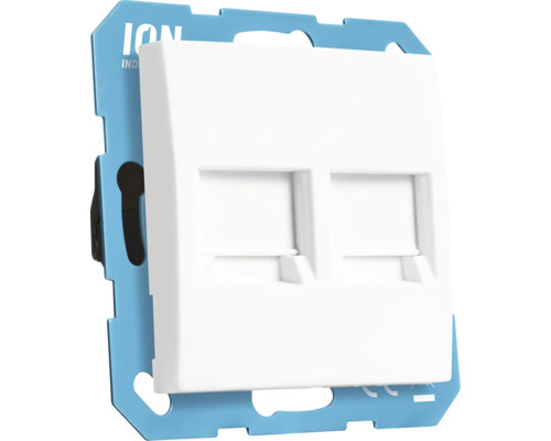 Dubbele aansluitdoos voor de installatie van netwerkverbindingen