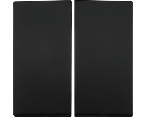 Twee rechthoekige, zwarte afdekplaten