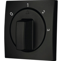 Zwarte draaischakelaar met de cijfers nul tot en met drie