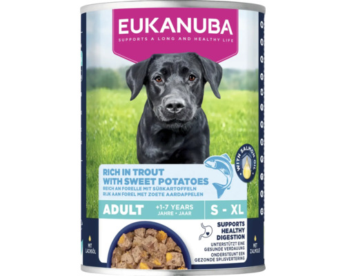 Eukanuba Adult hondenvoer met forel en zoete aardappelen in blik