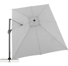Rechthoekige parasol met standaard voor de tuin