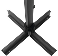 Parasolvoet van metaal met kruisvoet