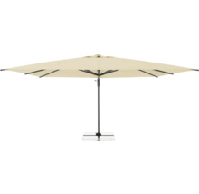 Rechthoekige parasol met standaard voor de tuin