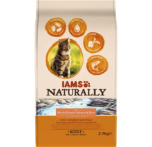 Iams Naturally Adult kattenvoer met Noord-Atlantische zalm en rijst, 2,7 kilogram