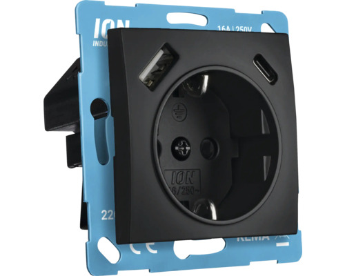 Schuko stopcontact met 16 ampère en 250 volt