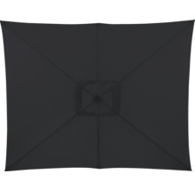 Bovenaanzicht van een vierkante parasol