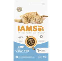 Iams kattenvoer met zeevis voor volwassen katten vanaf één jaar, 3 kilogram