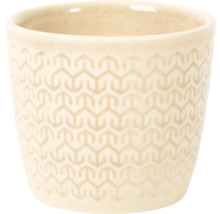 Keramische bloempot met geometrisch patroon