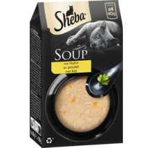 Sheba Soup kattenvoer met kip, 4 x 40 gram