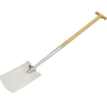 Rhizo-spade met houten steel en blad