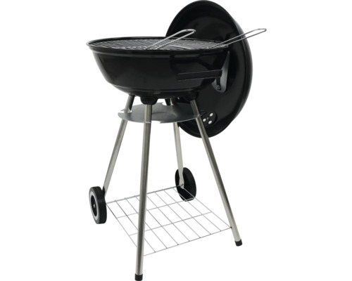 Kogelbarbecue met rooster, deksel en opbergrek