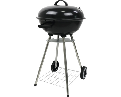 Kogelbarbecue met deksel, temperatuurweergave en opbergrek