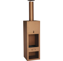 Tuinhaard van staal met lade en opbergvak