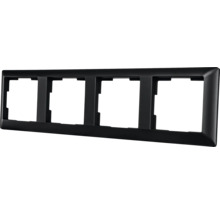 Zwart viervoudig frame voor schakelaars