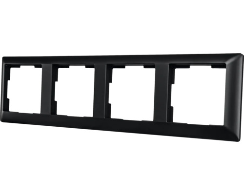 Zwart viervoudig frame voor schakelaars