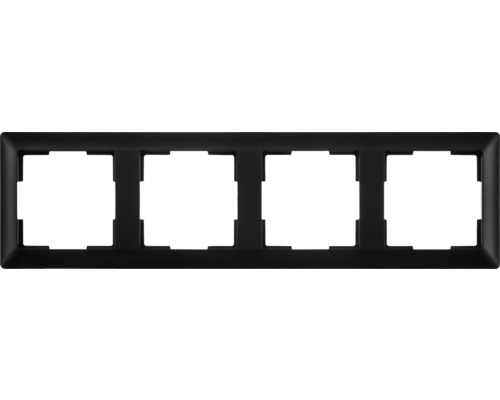 ION INDUSTRIES J1 Afdekraam 4-voudig zwart mat Vierfach frame voor schakelaars en stopcontacten