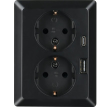Dubbel stopcontact met USB-aansluitingen voor gebruik binnenshuis