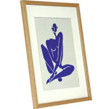 Ingelijste poster met abstracte weergave van een zittend persoon