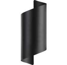 Gebogen zwarte wandlamp