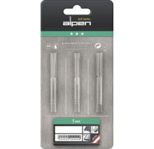 Alpen draadtapsset M8 HSS in blisterverpakking