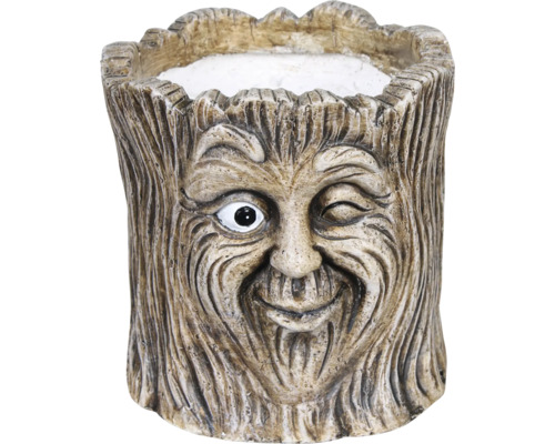 Bloempot boomgezicht van aardewerk