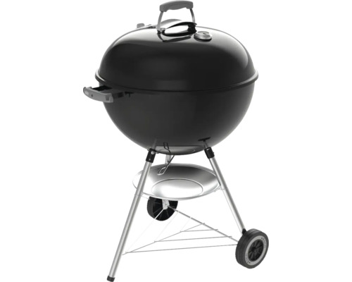 Bolbarbecue met deksel, wielen en opbergrek