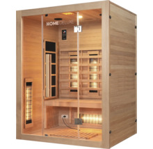 Houten infraroodsauna met glazen deur