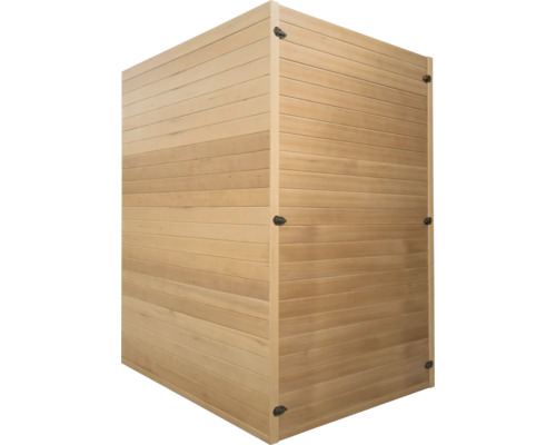 Houten sauna cabine met horizontale panelen