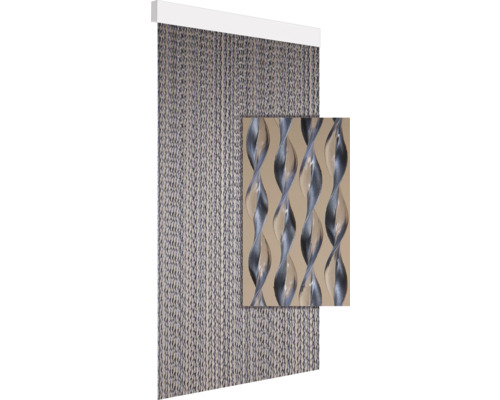 DEGOR Deurgordijn Astro grijs 60x195 cm Draadgordijn met spiraalvormige elementen
