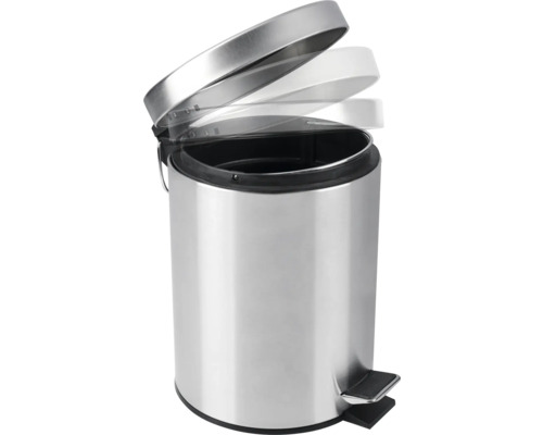 Metalen pedaalemmer met open deksel