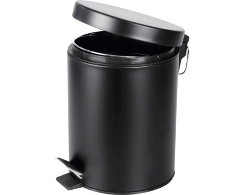 Open, ronde afvalemmer met voetpedaal