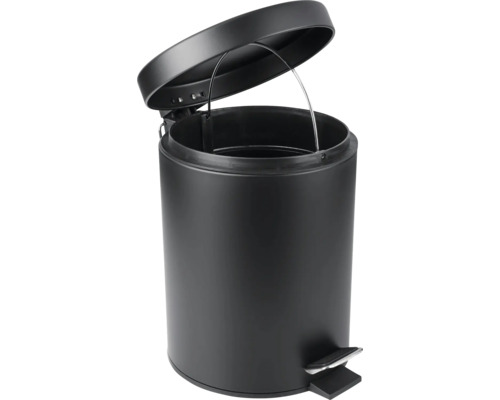 Open, ronde, zwarte pedaalemmer