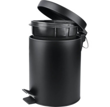 Zwarte pedaalemmer met open deksel