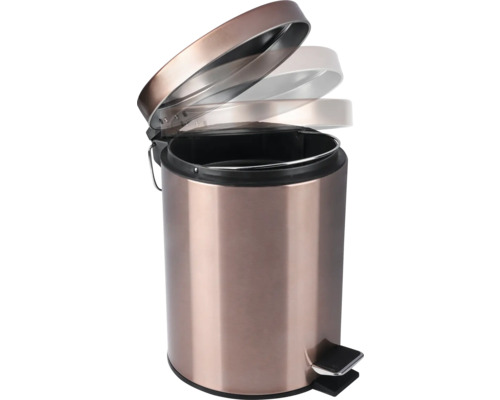 Metalen pedaalemmer met open deksel