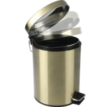 Metalen pedaalemmer met open deksel