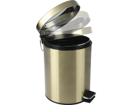 Metalen pedaalemmer met open deksel