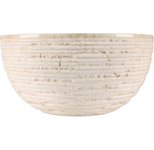 Decoratieve stenen schaal met horizontale ribbels