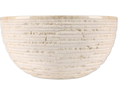 Decoratieve stenen schaal met horizontale ribbels