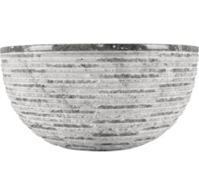 Decoratieve plantenschaal van steen met gegroefde textuur