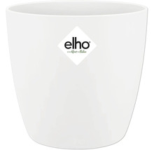 Witte kunststof bloempot met Elho logo