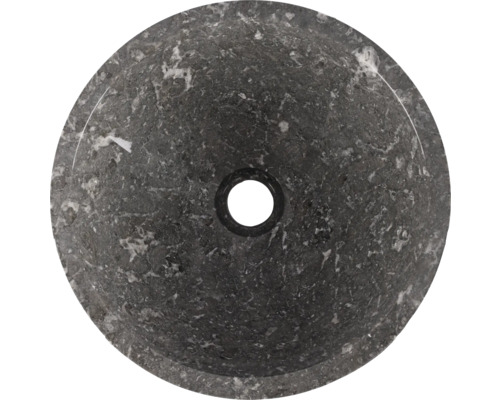 Ronde waskom van natuursteen met afvoer