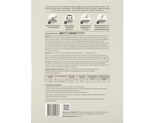 Informatie over het gebruik van mosbestrijder