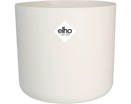 Witte plantenpot met Elho logo