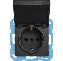 Contactdoos met beschermingscontact en klapdeksel