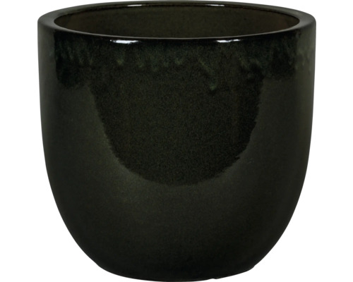 LAFIORA Bloempot Oslo Keramiek donkergroen Ø 47 cm H 36 cm Keramische bloempot voor kamerplanten