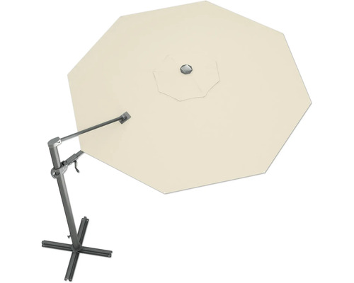 Vrijhangende parasol met parasolvoet