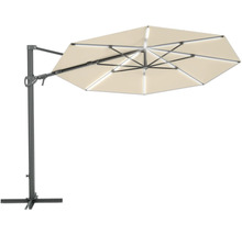 Vrijhangende parasol met stalen frame en rechthoekig scherm